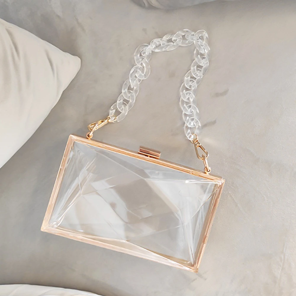 

Fashion Bags For Women 2020 New Luxury Handbag Transparent Designer Lady Purse Color Block High Quality Small Tote Shoulder Bag